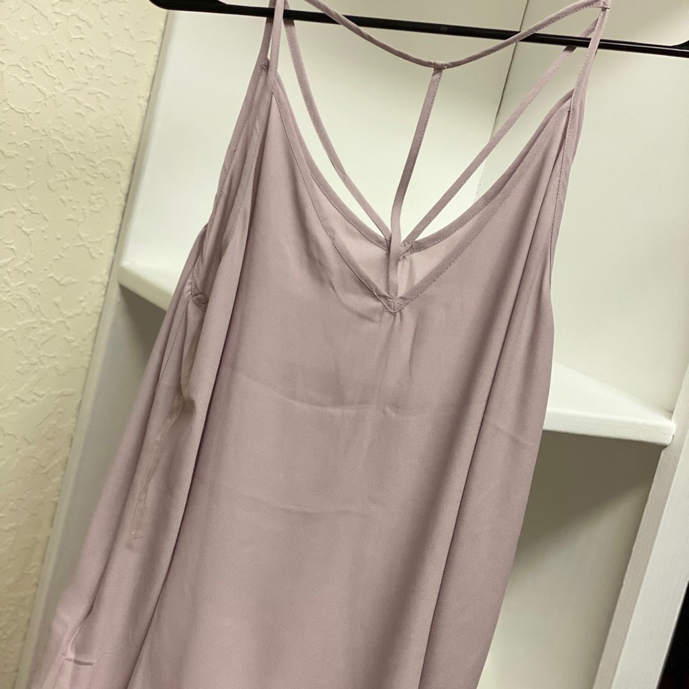 Lavender spaghetti strapped top